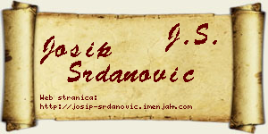 Josip Srdanović vizit kartica